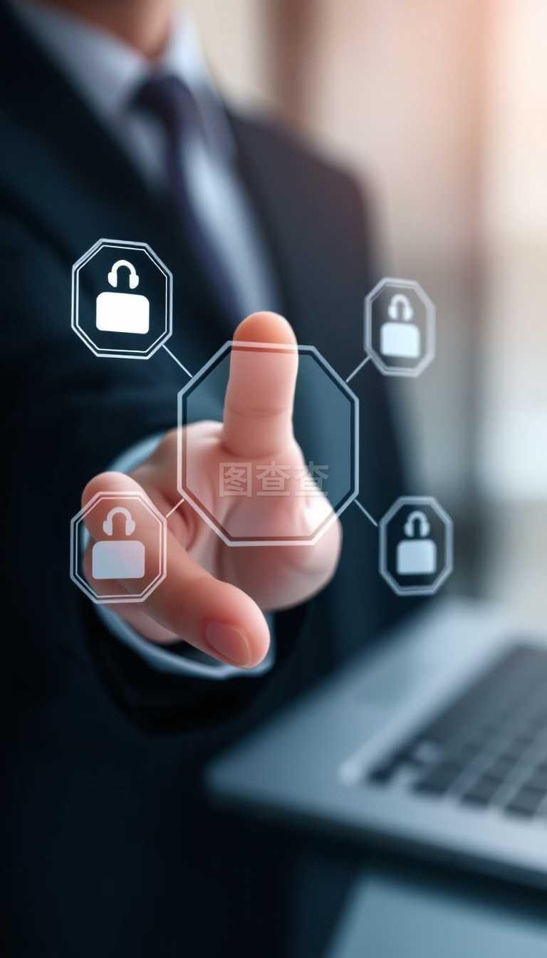 軟件開發——在模糊的背板上按下一個按鈕